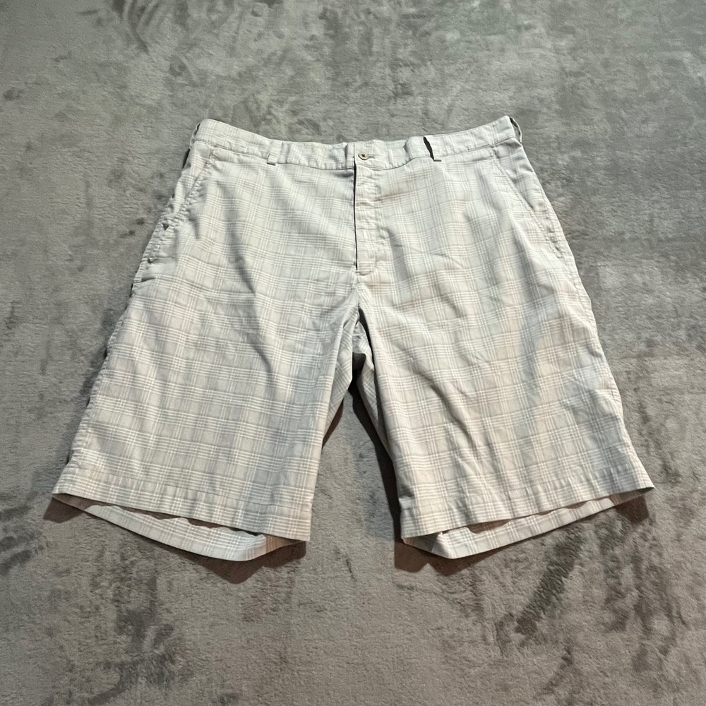 Nike Golf Shorts Mens 38 Grey Plaid Dri-FIT Performance Athletic